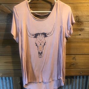 Short sleeve cow head shirt